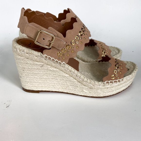 Chloe Lauren Grommet Espadrille Platform Wedges - Picture 8 of 9